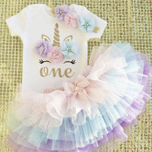 Load image into Gallery viewer, New 1st Birthday Tutu Baby Infant Christening Cake Dresses for Party Kids 1 Year Baby Girl For  Birthday Party
