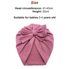Load image into Gallery viewer, Luxury Modern Baby Headband Hat Bowknot Print Cotton Stretchy Turban Headband Infant Head Wrap Beanie Hat  For Babies and Kids
