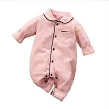 Load image into Gallery viewer, Newborn Baby Girl Boy Rompers Cotton Autumn Spring Infant Toddler Jumpsuit With Collar Pocket In Modern Style
