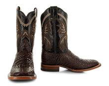 Load image into Gallery viewer, Brown Caiman Belly Print Men's Cowboy Boots H4001
