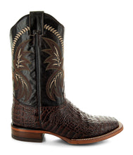 Load image into Gallery viewer, Brown Caiman Belly Print Men's Cowboy Boots H4001

