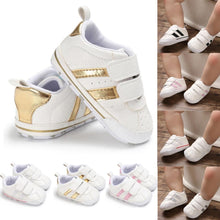 Load image into Gallery viewer, Fashion Soft Sole Hook Loop Pre Walker Sneakers Unisex Baby Boy Girl Leather Sports Non-slip Walker Shoes
