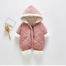 Load image into Gallery viewer, Modern Elegant Winter Children's baby Plush Thickened Cotton Jumpsuit Jacket For New Baby  Boys and Girls
