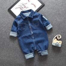 Load image into Gallery viewer, Modern Baby Newborn Jeans Style Romper and Jumpsuit Cartoon Jumpsuit Baby Boy Clothes
