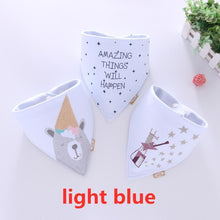 Load image into Gallery viewer, Cotton Cartoon Bandana Feeding Saliva Towel Waterproof Bibs For Baby Burp Accessory Adjustable Button Durable Baby Towels
