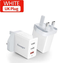 Load image into Gallery viewer, 30W Quick Charge 3.0 USB Charger QC3.0 QC Fast Charger Multi Plug Wall Mobile Phone Charger For Mobile Phones

