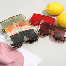 Load image into Gallery viewer, Luxury Modern NEW Fashion Square  Oversized and Big Frame Woman and Ladies SunglasseBrand Metal Rivet Trend Unique Female Eyewear Wth UV 400 Protection
