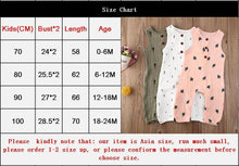 Load image into Gallery viewer, Baby Romper Sleeveless Newborn Baby Girl Boy Clothes Cactus Print Romper Jumpsuit Soft Baby Outfit One Piece Jumpsuit Pajamas
