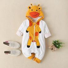 Load image into Gallery viewer, Luxury Modern Newborn Baby Boy/Girl Clothes Long Sleeve Hoddies Bear Zipper Baby Romper Clothes Autumn Winter Season For Kids and Baby
