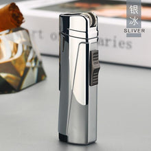 Load image into Gallery viewer, NEW Modern Luxury Grinding Wheel Three Torch Turbo Lighters For Cigarettes Accessories Cigar Smoking Lighters New Metal Design
