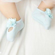 Load image into Gallery viewer, Baby Girl  Anti-Slip Cotton Bow Lace Flower Floor Socks Spring Socks Excellent Quality Everyday Wear
