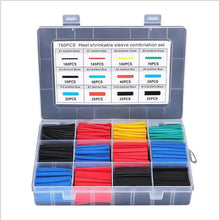 Load image into Gallery viewer, 127-750pcs Heat-shrink Tubing Thermoresistant Tube Heat Shrink Wrapping Kit Electrical Connection Wire Cable Insulation Sleeving
