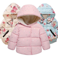 Load image into Gallery viewer, Designer Luxury Elegant New Winter Baby Outerwear Hooded Printed Cotton Padded Jacket and Coats For Babies and Girls Kids

