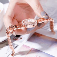 Load image into Gallery viewer, Luxury Bracelet Watches Set For Women Fashion Geometric Bangle Quartz Clock Ladies Wrist Watch For Women and Girls
