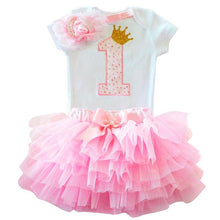 Load image into Gallery viewer, New Trend Dress For Baby Girls First 1st Birthday Baby Clothing Toddler Summer Clothes For Birthday Party
