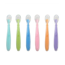 Load image into Gallery viewer, Baby Soft Silicone Spoon  Color Temperature Sensing Spoon Children Food For Baby Boys Or Girls Feeding Tools
