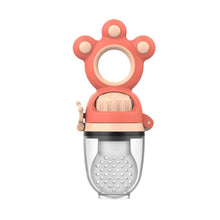 Load image into Gallery viewer, Modern Rotary Seal Non Slip Home Safe Baby Fruit Feeder Pacifier Fresh Food Bite Bag Soft Silicone Teething Toy For baby and Kids
