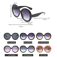 Load image into Gallery viewer, Luxury Round Oversized Big Frame Oval Vintage Elegant Woman Sunglasses  Oculos De Sol Gafas
