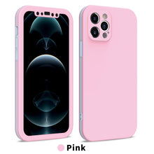 Load image into Gallery viewer, Full Cover Protective Phone Case For iPhone 12 Mini 11 Pro XS Max X XR 6 7 8 Plus Soft Silicone Shockproof Cover Full Body  Anti-Shock Protection Drop Protection Silicone iphone Cover
