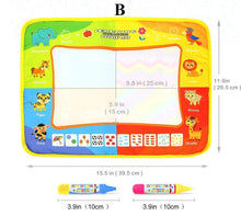 Load image into Gallery viewer, Magic Water Painting Drawing Mat &amp; 2 Pens Doodle Board Coloring Books for Kids Children Educational Toys
