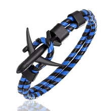 Load image into Gallery viewer, Modern Fashion Elegant Airplane Anchor Luxury Bracelets For Women Charm Leather Amazing Bracelets For Men Metal Hooks Hope homme jewelry Aviation style
