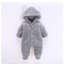 Load image into Gallery viewer, Newborn Winter Hoodie Baby Rompers Outwear Infant Baby Jumpsuit 3M -12M For Girls and Boys Winter Romper
