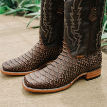 Load image into Gallery viewer, Soto Boots Mens Brown Python Print Boots H50032
