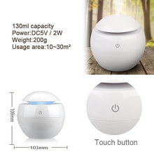 Load image into Gallery viewer, Aromatherapy Essential Oil Diffuser Mini Usb Humidifier Portable Ultrasonic Atomizing Humidifier Air Mist Maker
