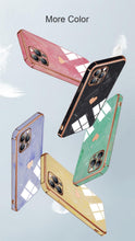 Load image into Gallery viewer, Luxury Shockproof Soft Case For iPhone 13 12 11 Pro Max XS XR X R 8 7 Plus iPhone12 12Pro iPhone11 Marble Texture Covers  Luxury Love Phone Case Cute Side Small Heart Pattern Soft Shockproof Full Lens Case for iPhone

