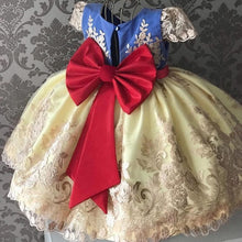 Load image into Gallery viewer, Handmade Luxury Princess Baby Girl 1 Year Birthday Dress Tutu First Christmas Party Cute Bow Dress Infant Modern Luxury Dress With Big Bow
