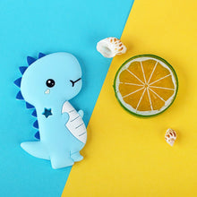 Load image into Gallery viewer, Dinosaur Baby Teether  Animal Silicone Beads Chew Charms Food Grade Silicone Teether Bead Toy Gift For Baby and Kids
