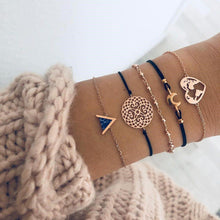 Load image into Gallery viewer, Boho Rose Map Bracelets &amp; Bangles for Women Bohemian Round  Charm Bracelet Set Fashion Multilayer Accessories Luxury Jewelry
