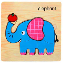 Load image into Gallery viewer, 3D Wooden Children Interesting Puzzle Toys With Animals and Cars Exellent Puzzles Intelligence Kids Early Educational Toys For Children
