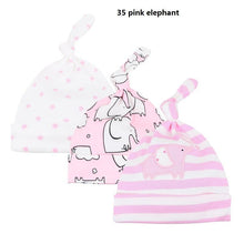 Load image into Gallery viewer, Printed Baby Hats &amp; Caps For Newborn Baby Accessories In Elegant Modern Design Set Of 3PCS For Baby Kids
