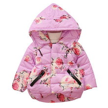 Load image into Gallery viewer, Designer Luxury Elegant New Winter Baby Outerwear Hooded Printed Cotton Padded Jacket and Coats For Babies and Girls Kids
