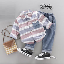 Load image into Gallery viewer, Modern Luxury Classic style Fall Baby Boys and Girls Clothing Set T-shirt Tops Pant Tracksuits Outfits For Kids
