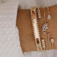 Load image into Gallery viewer, Bohemian Gold Tassel Bracelets For Women Summer Shell Clear Crystal Stone Luxury Jewelry

