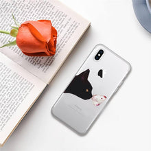 Load image into Gallery viewer, Cute black cat Phone Case for iphone 13 11 12 pro XS MAX 8 7 6 6S Plus X 5S SE 2020 XR case  Cute Cat Slim Fit Glossy Stylish Cover Soft Shockproof Phone Case
