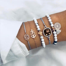 Load image into Gallery viewer, Modern Fashion New Luxury Different Style Elegant Elephant Tree Of Life Tassel Chain Bracelet Sets For Women Jewelry Trend Sets For Her
