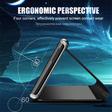 Load image into Gallery viewer, Smart Flip Phone Case For iPhone X XR XS 5 5S SE 7 8 6 6S Plus 11 12 13 Mini Pro Max 2020 Mirror Window Standing Holder Cover  Mirror Screen Smart Plating Case 360 Full Body Ultra Thin Intelligent Protective Case
