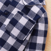 Load image into Gallery viewer, Spring Autumn Newborn Cotton  Casual classic Plaid Collar Jumpsuit for Baby Boys / Girls In Elegant Retro Modern Style
