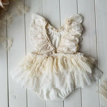 Load image into Gallery viewer, Modern Newborn Baby Girl Flower Lace Romper Bodysuit Jumpsuit Tutu Dress Outfit Clothes Made for Little Prinsess girls between 0-24Months
