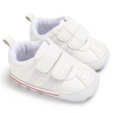 Load image into Gallery viewer, Fashion Soft Sole Hook Loop Pre Walker Sneakers Unisex Baby Boy Girl Leather Sports Non-slip Walker Shoes
