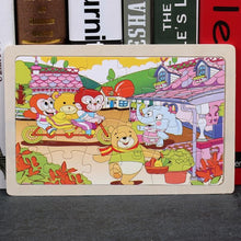 Load image into Gallery viewer, 24 Slice Wood Puzzles Children Adults Vehicle Puzzles Wooden Toys Learning Education Environmental Assemble Educational Games For Kids and Babies
