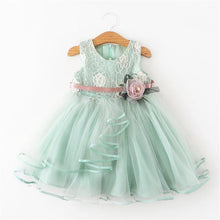 Load image into Gallery viewer, Luxury Modern Flower Newborn Baby Dress New Summer Cute Baby Girls Clothes Tulle Lace Infant Party Clothing Dress For Girls
