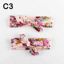 Load image into Gallery viewer, Mother &amp; Baby Headband for Girl Bow Hairband Floral Elastic Hair Bands Parent-Child Turban Hair Accessories Bow For Mother and daughter
