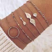 Load image into Gallery viewer, Bohemian Gold Tassel Bracelets For Women Summer Shell Clear Crystal Stone Luxury Jewelry
