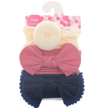 Load image into Gallery viewer, Fashion Baby Nylon Bow Headband Newborn Bowknot Round Ball Head wrap Flower Turban Girls Hair Bands Bow For Kids
