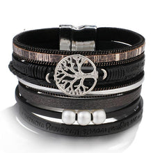 Load image into Gallery viewer, Handmade Luxury Fashion Modern Amazing Charm Pearl Life of tree Leather Bracelets For Women And Man
