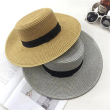 Load image into Gallery viewer, Women’s Straw Fedora with Metallic Bee Accent
